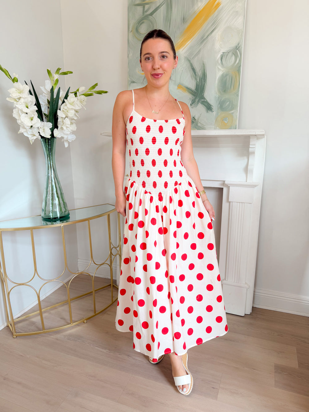 Devin Polkadot Maxi Dress