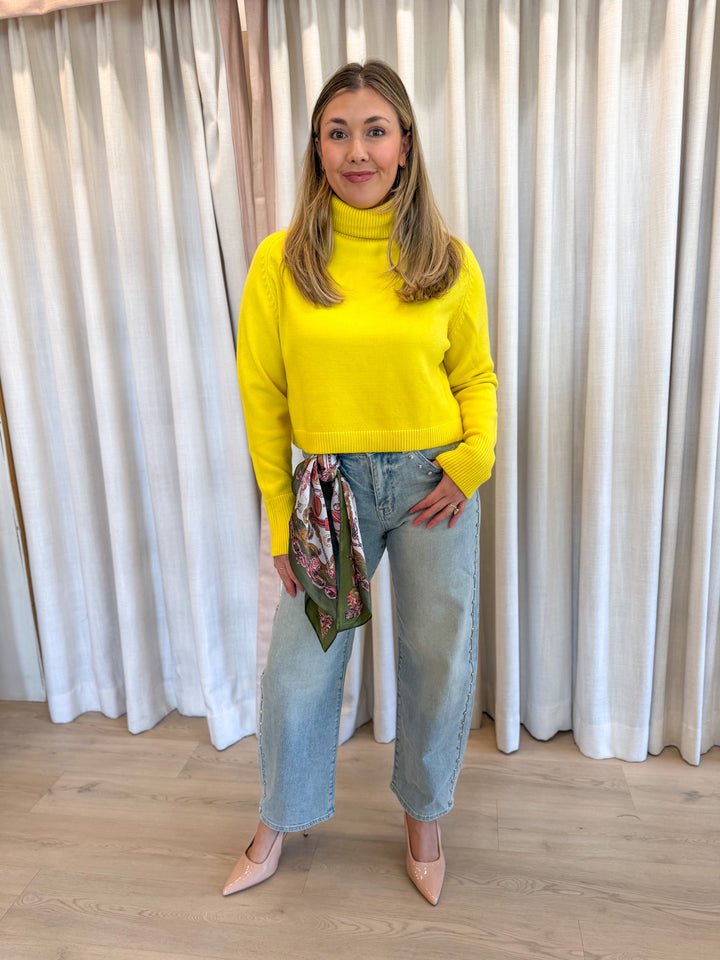 Pugliese Turtleneck Sweater lemon
