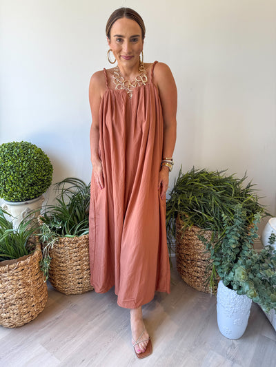 Rilie Maxi Dress Brick