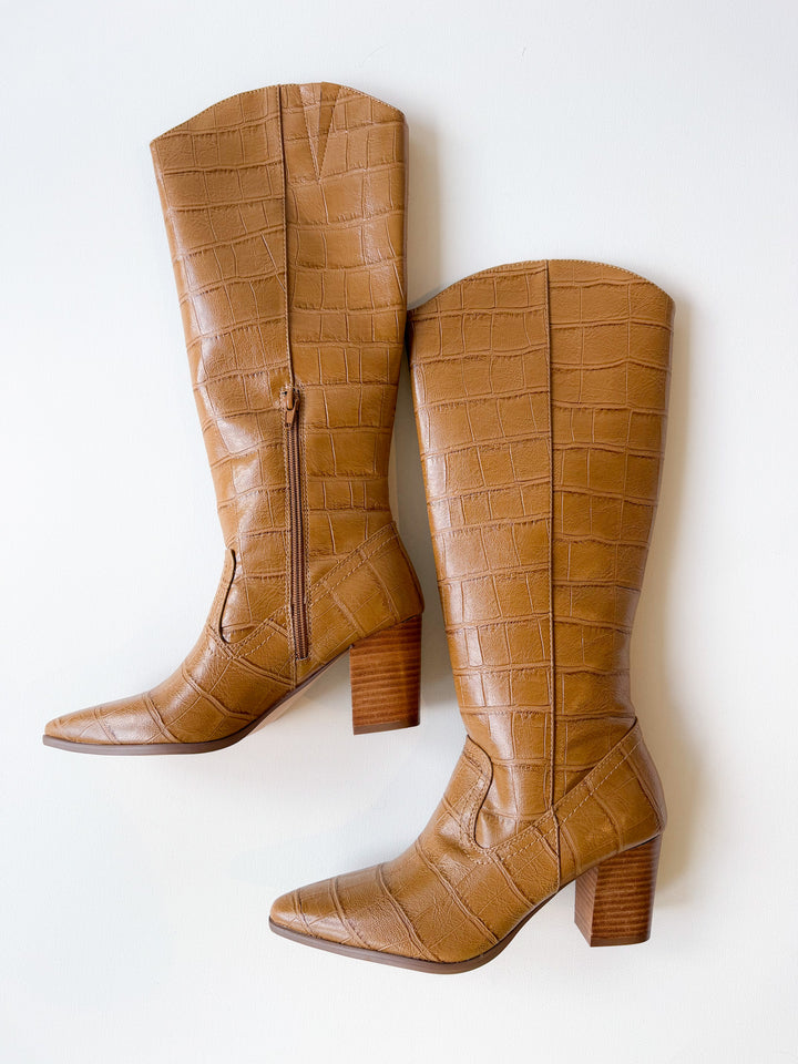 Kirby Croc Heeled Boot