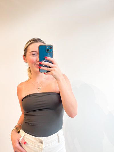 Badia Tube Top Dark Charcoal