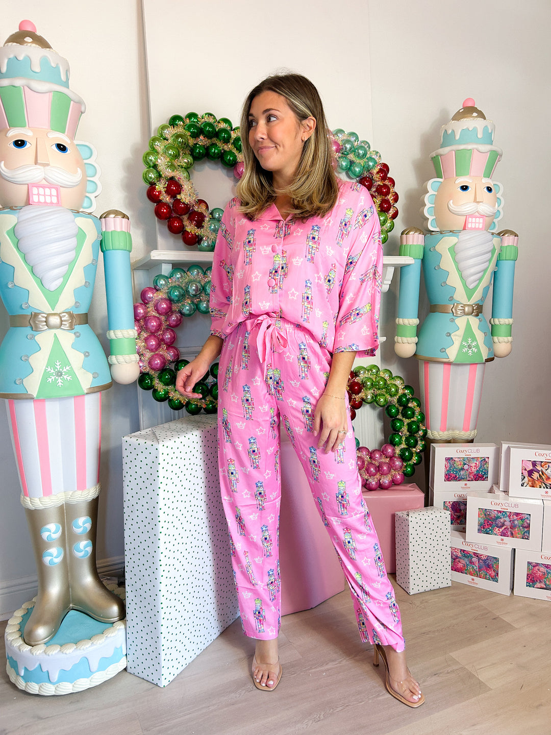 Sunsilky 3/4 Sleeve Top &amp; Pant Pajama Set