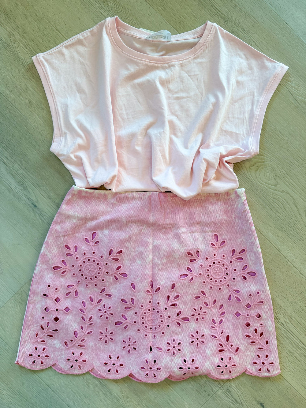 Kelli Denim Skort Acid Pink