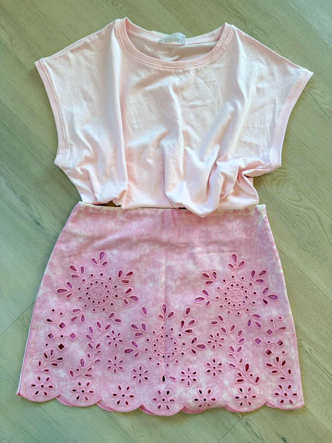 Kelli Denim Skort Acid Pink