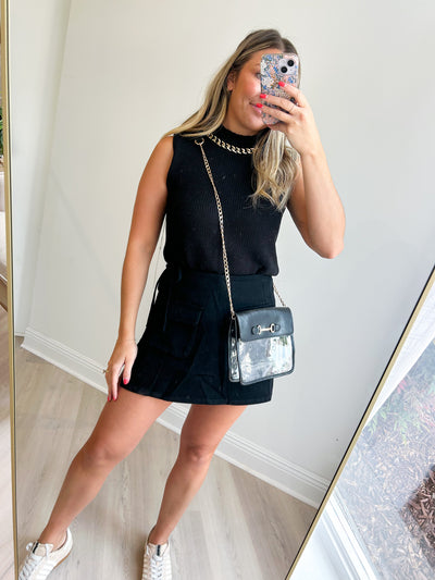 Louise Wrap Skort black
