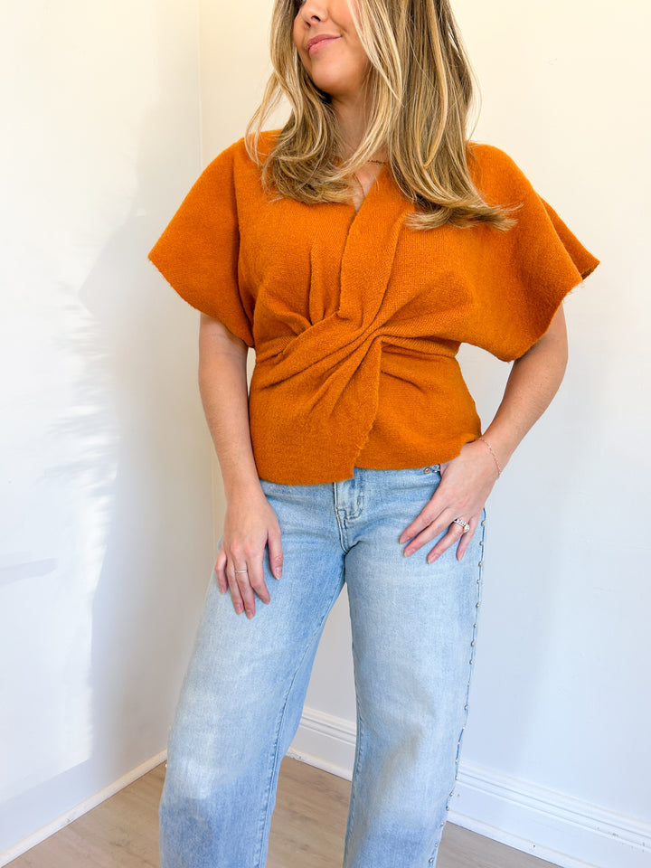 Tatum Twist Front Sweater