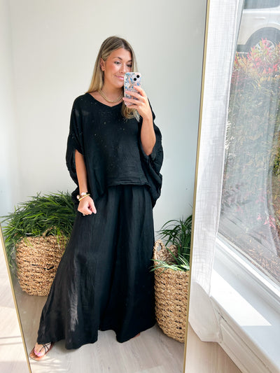 Chandra Linen Top