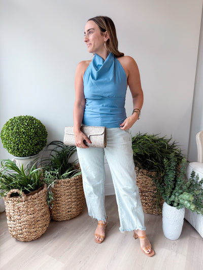 Alana Halter Top Blue