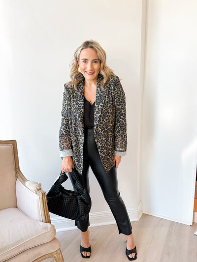 Sherry Sheer Relaxed Leopard Blazer