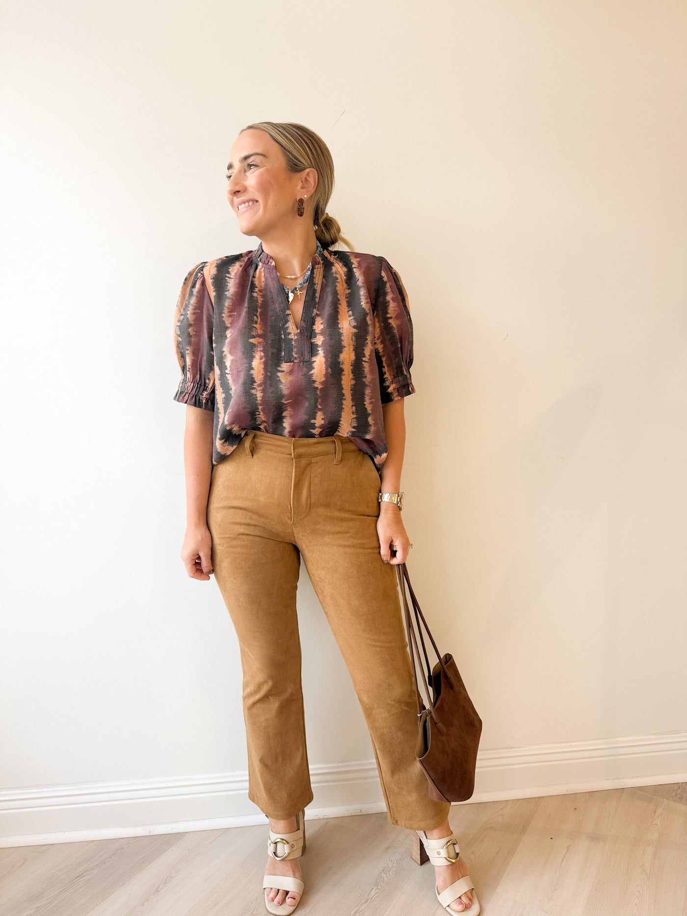 Jeanne Suede Crop Flare