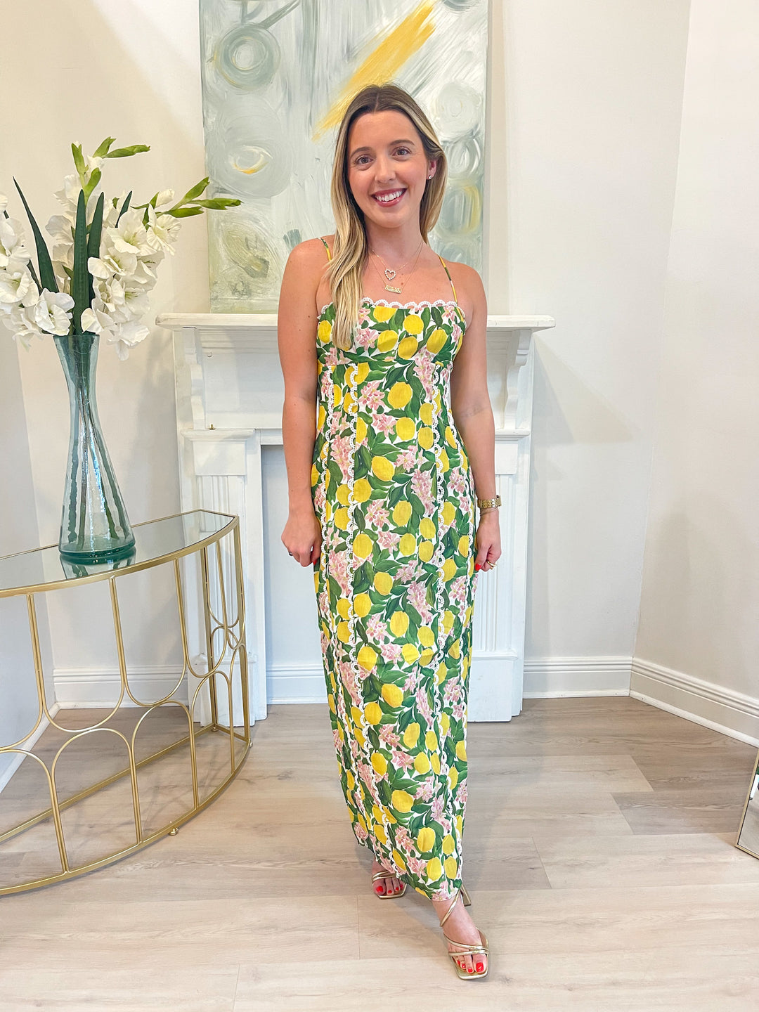 Limone Cello Midi Dress
