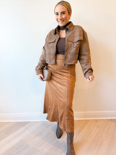 Alix Suede Jacket Coffee