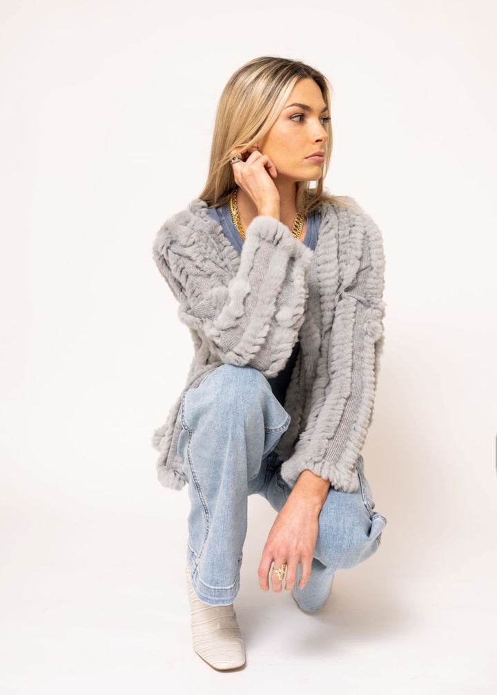 Kenz &amp; Gray Fur Jacket grey