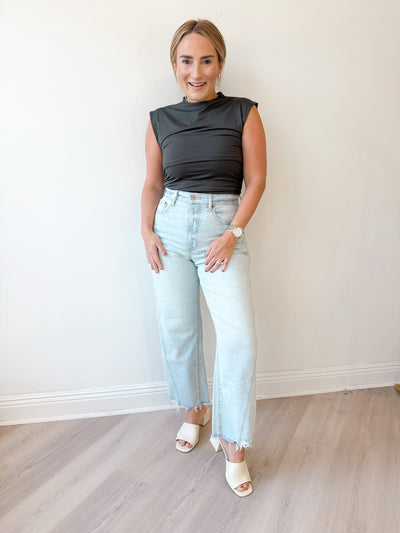 Yve Extended Sleeve Funnel Neck Tee
