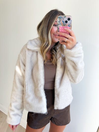 Amethyst Faux Fur Jacket