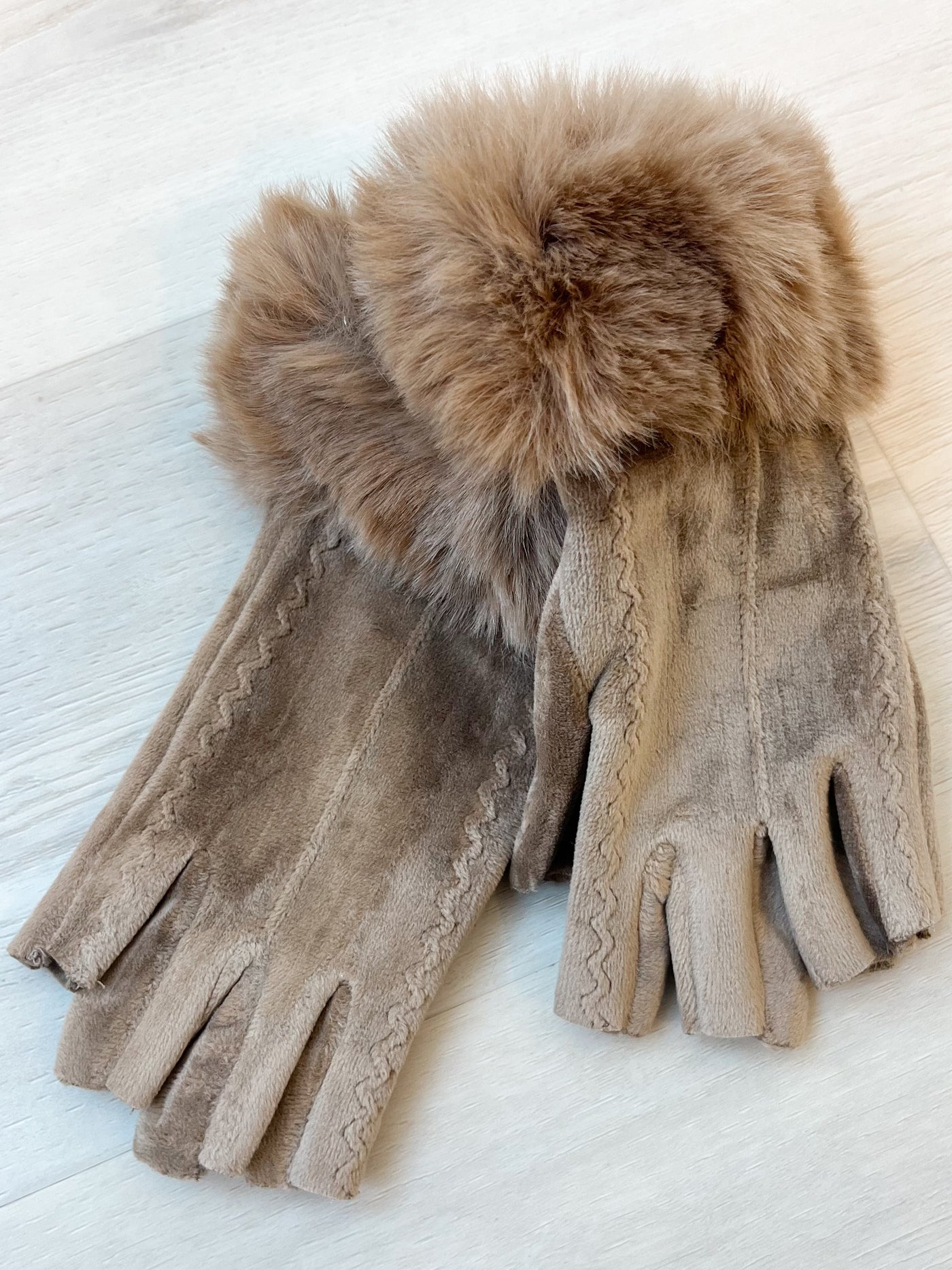 Fuzzy Fingerless Gloves