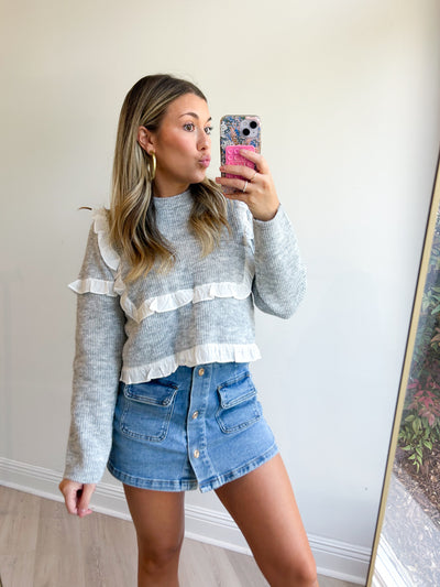 Terri Ruffle Sweater