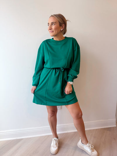 Stacy Long Sleeve Dress teal lagoon