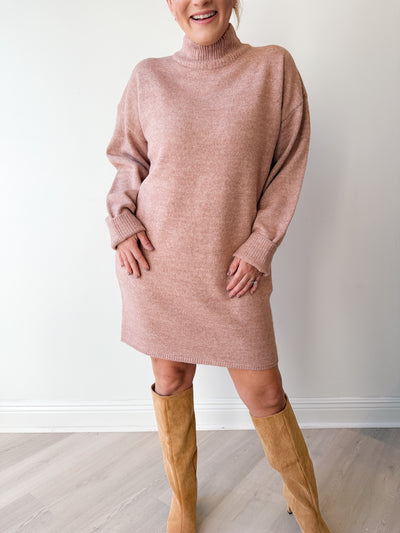 Ella Mock Neck Sweater Dress