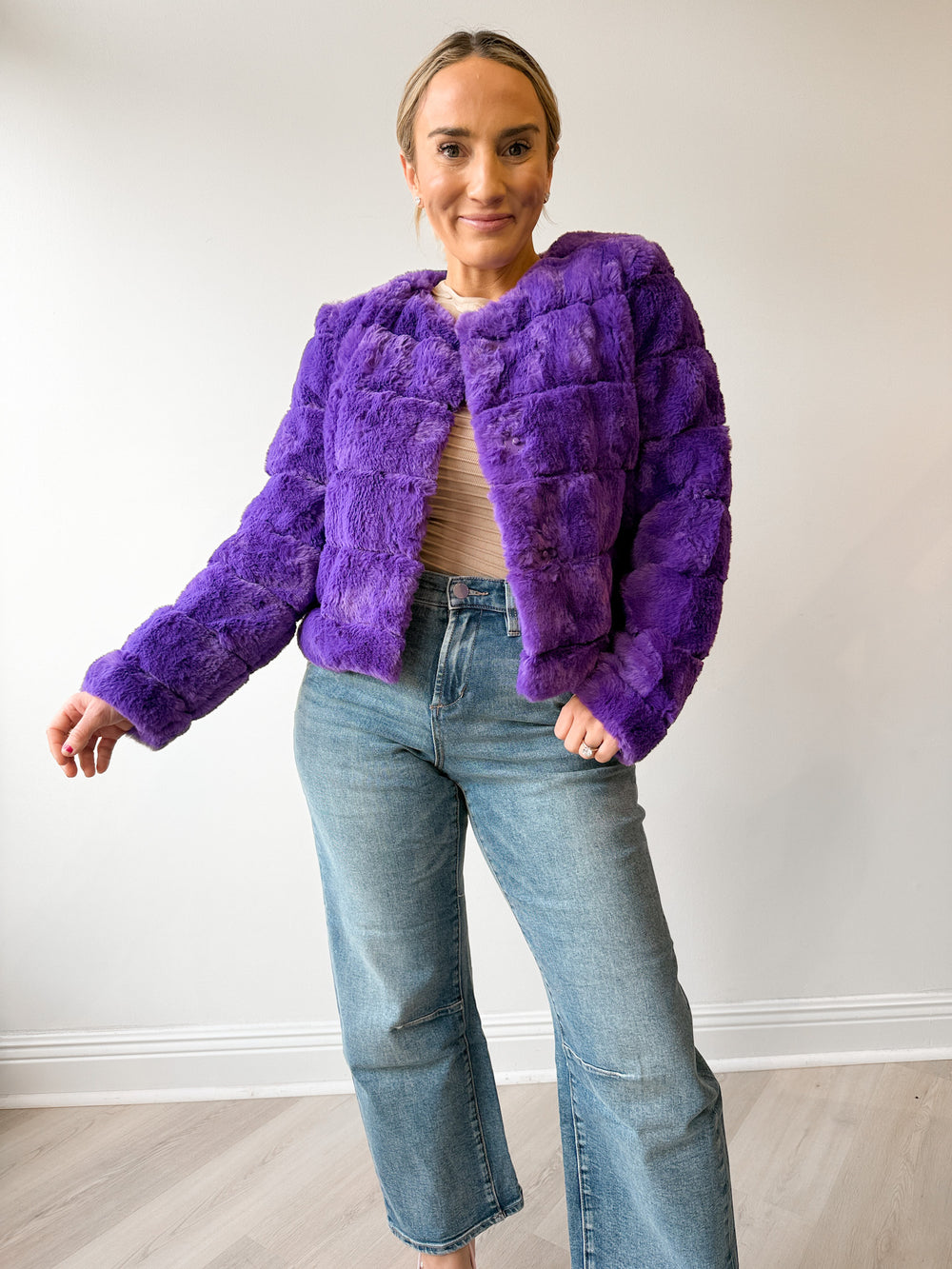 Bethanny Fur Jacket Purple