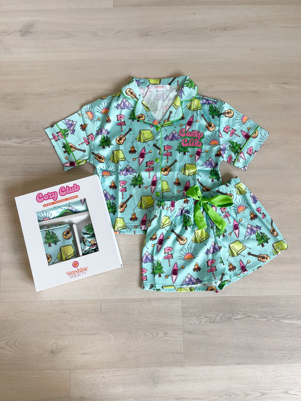 Girls Camping Pajama Set