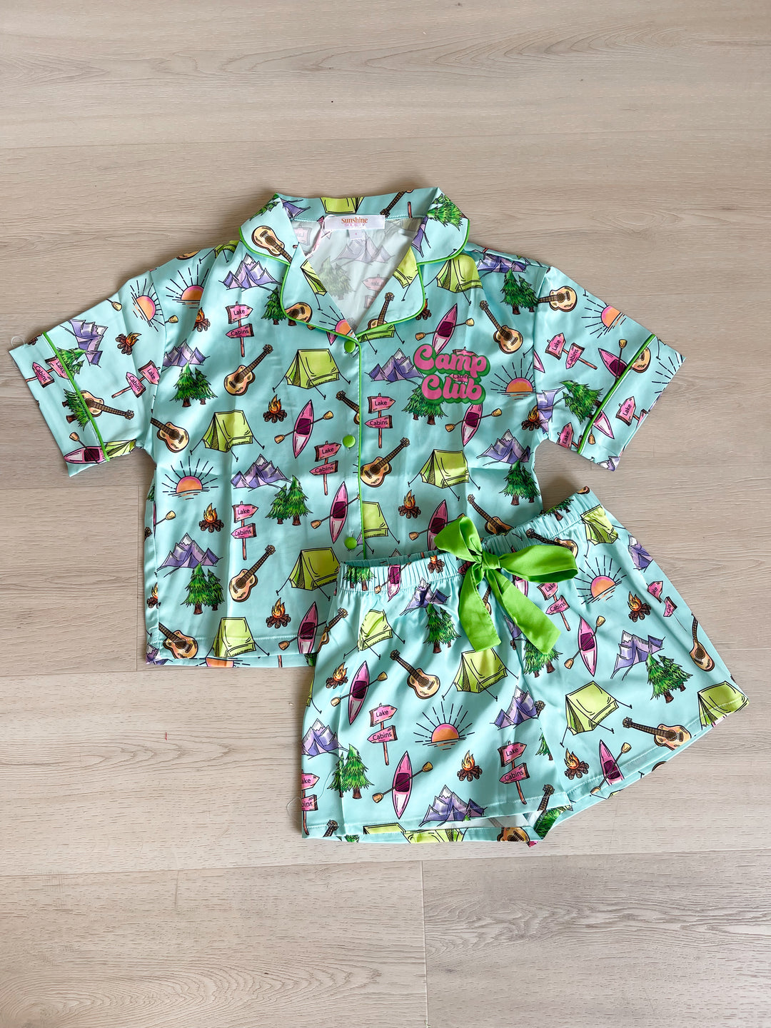 Girls Camping Pajama Set