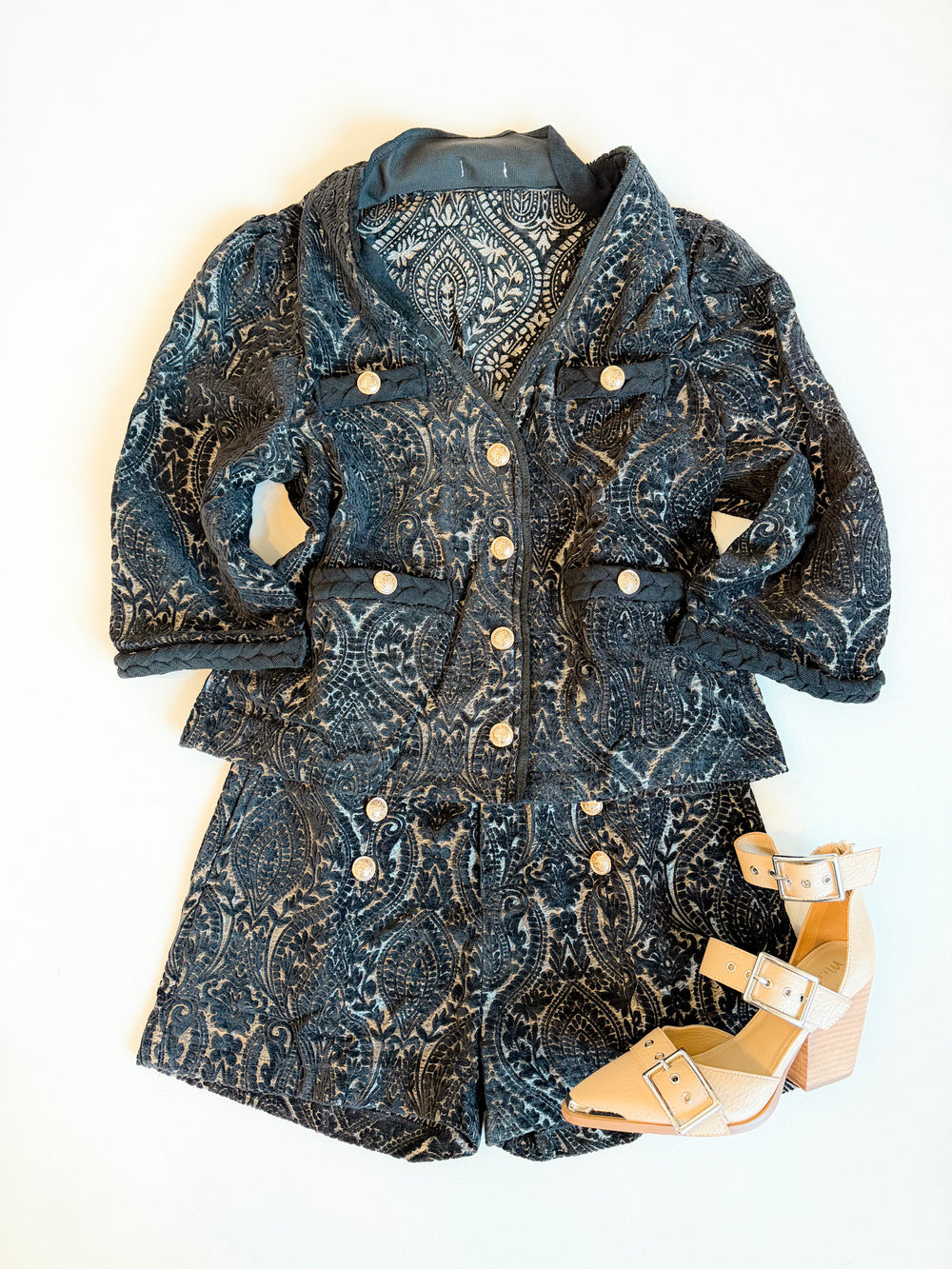 Paisley Velvet Jacquard Blazer