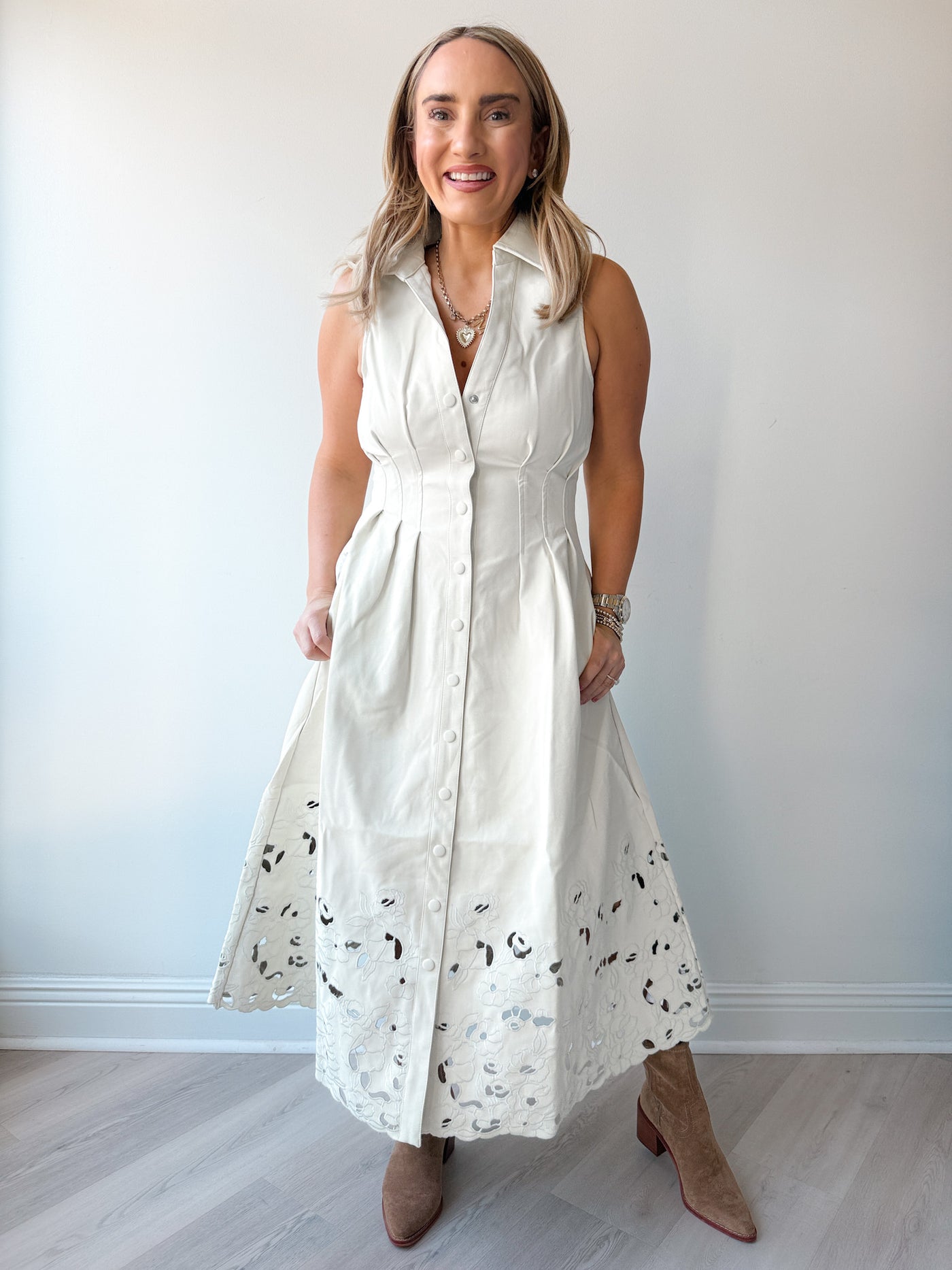 Constance Collared Midi Dress