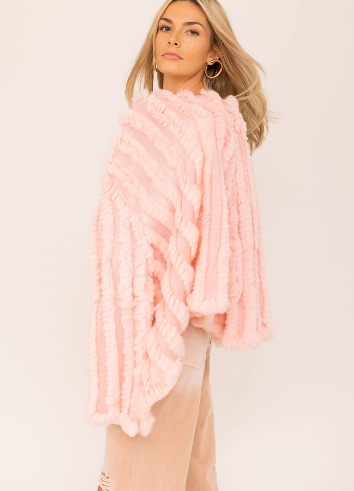 Kenz &amp; Gray Fur Jacket Blush