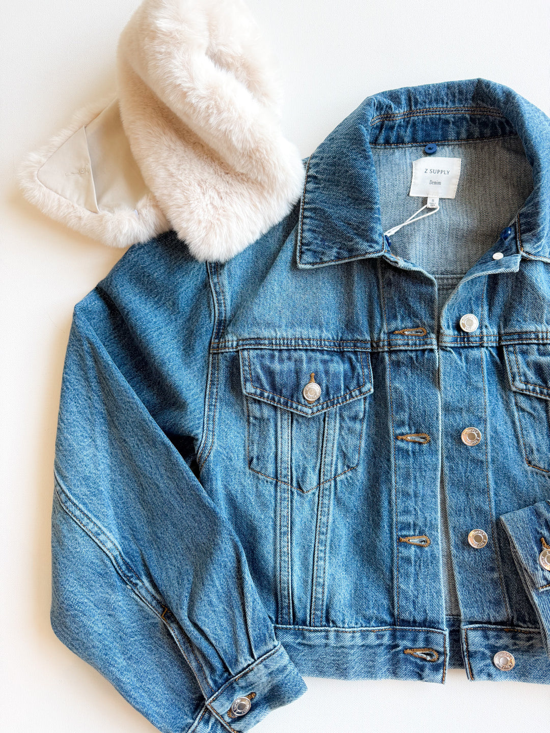 The Daily Denim Fur Jacket