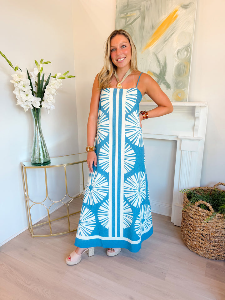 Blue Laggon Dream Woven Maxi Dress