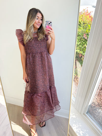 Mey Organza Roice Flutter Midi Dress