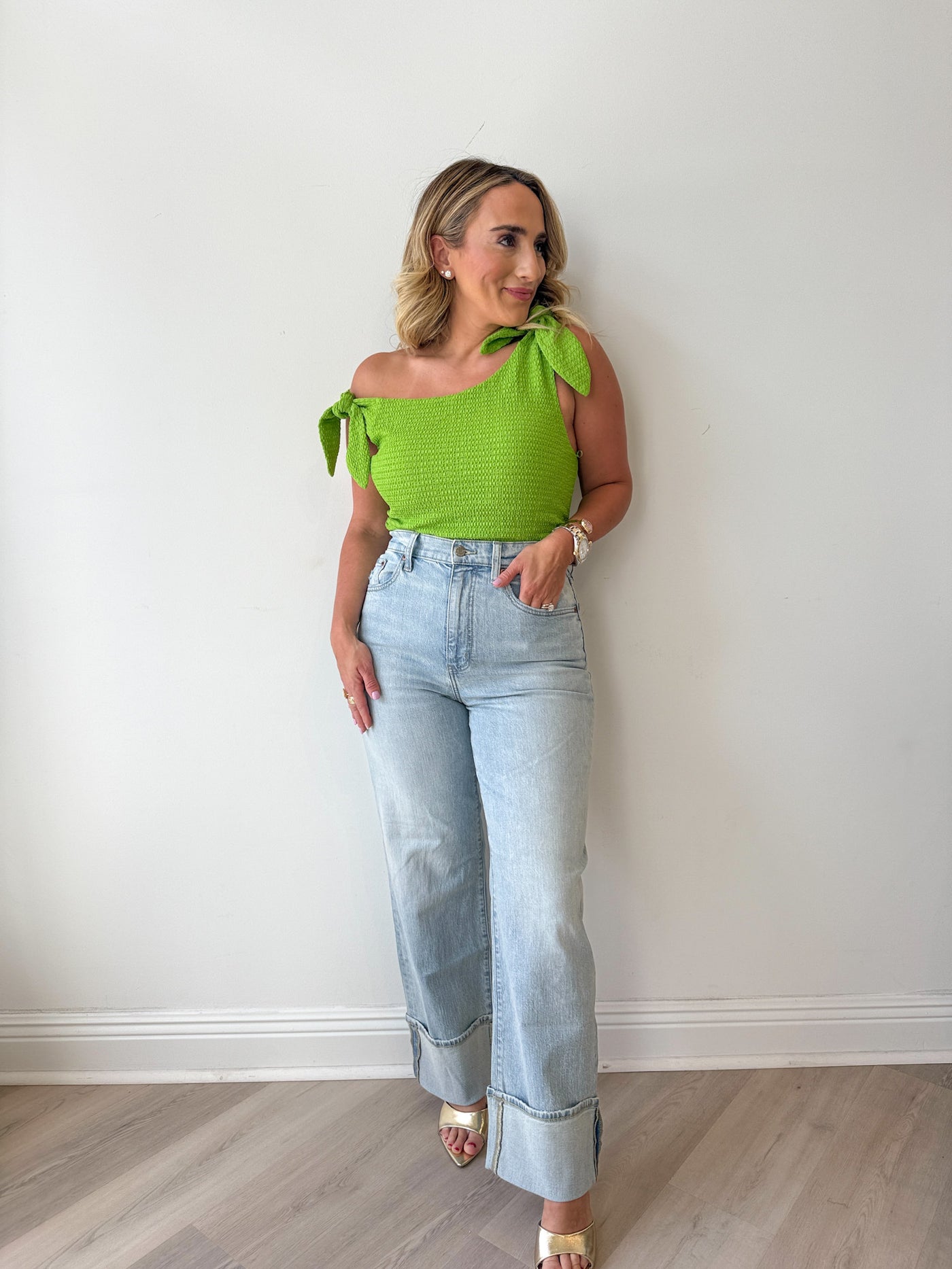 Lora Top green S
