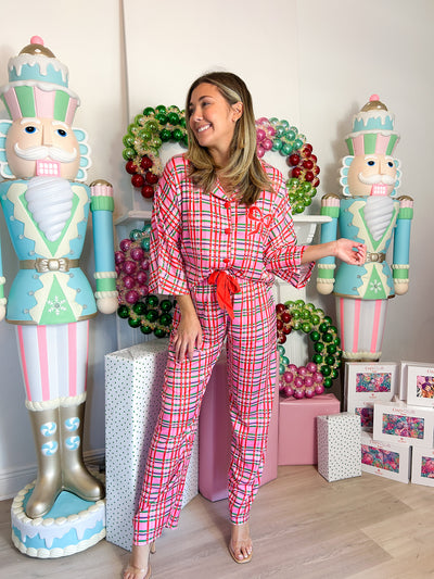 Sunsilky 3/4 Sleeve Top & Pant Pajama Set Merry Magic