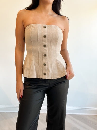 Alana Strapless Knit Top