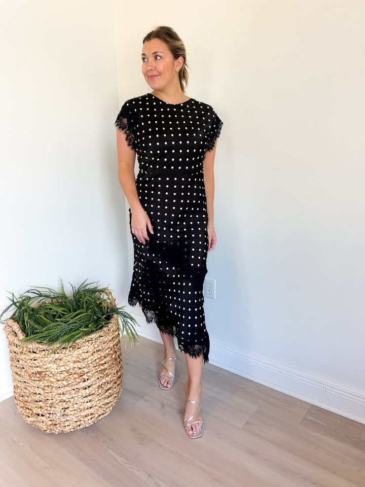 Estelle Midi Lace Trim Dress