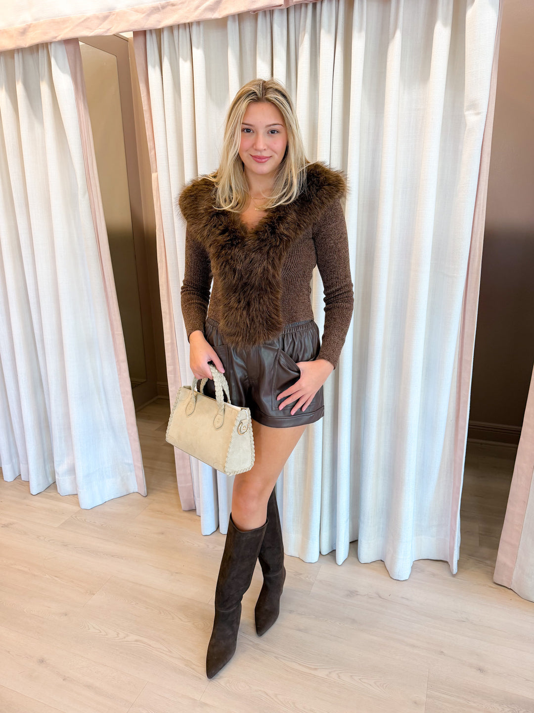 Faux Fur Cardigan