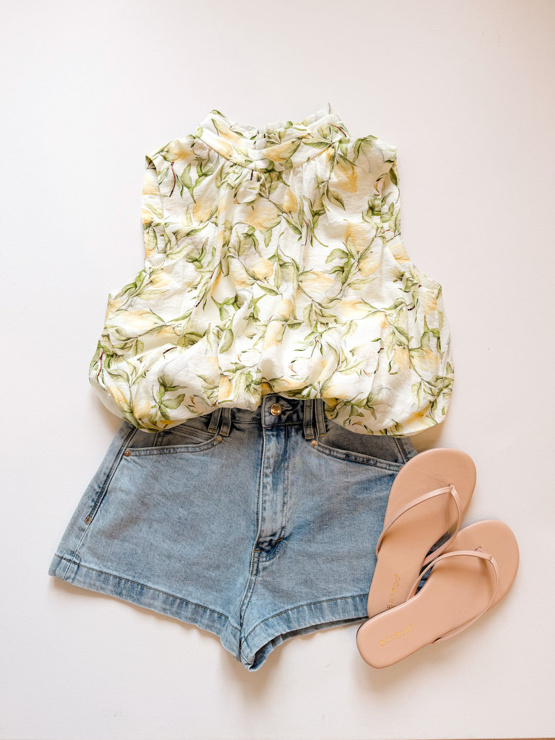 Lemon Blossom High Neck Top