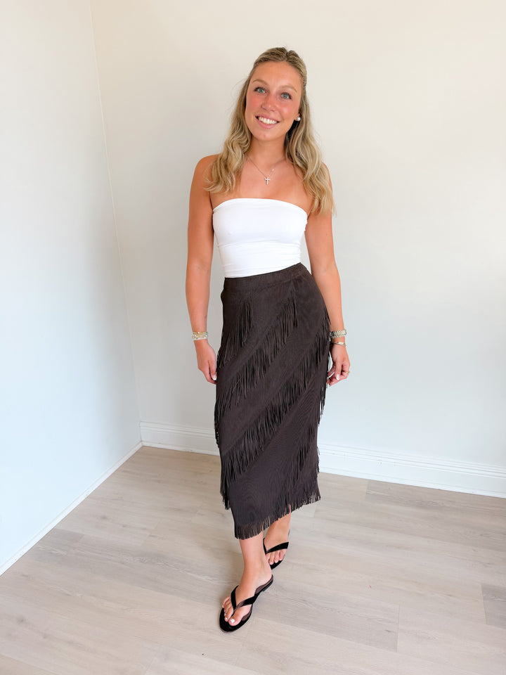 Plisse Pencil Skirt