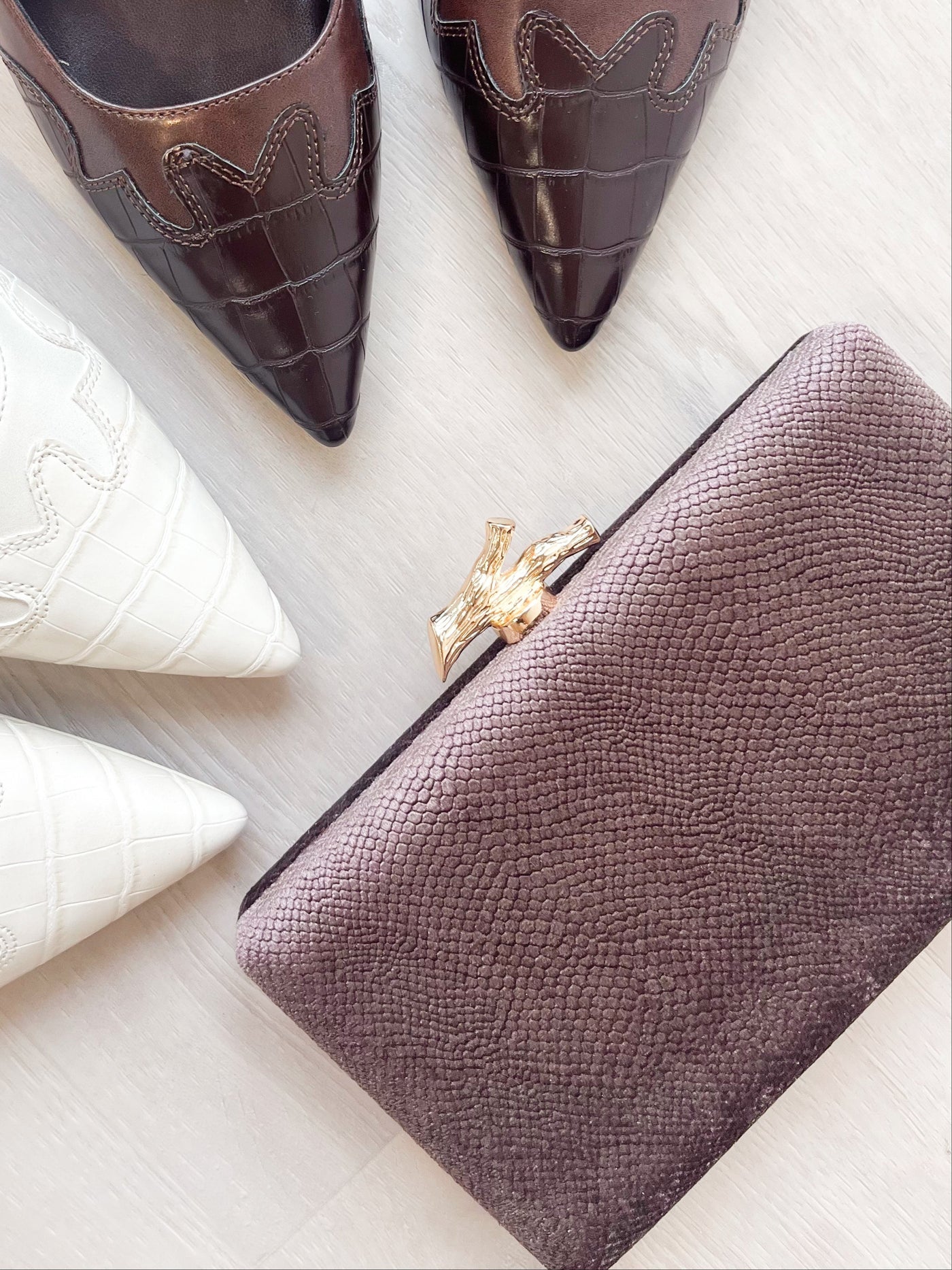 Alana Evening Clutch Pewter