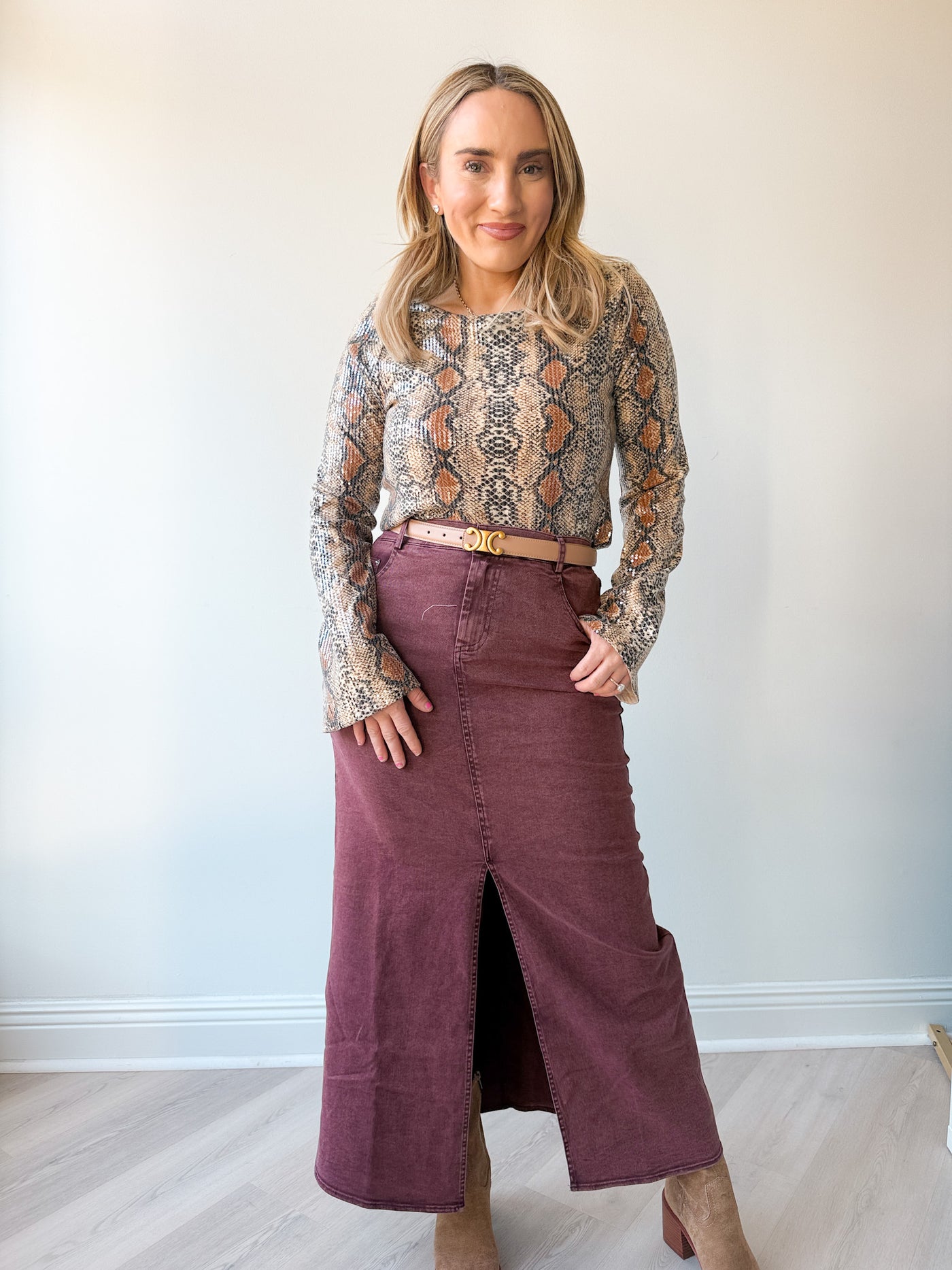 Jill Twill Maxi Skirt