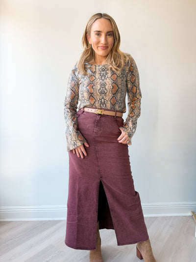 Jill Twill Maxi Skirt