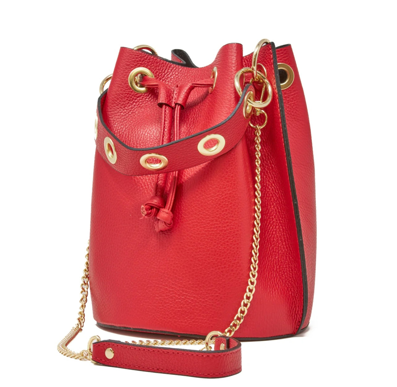 Small Leather Bucket Bag