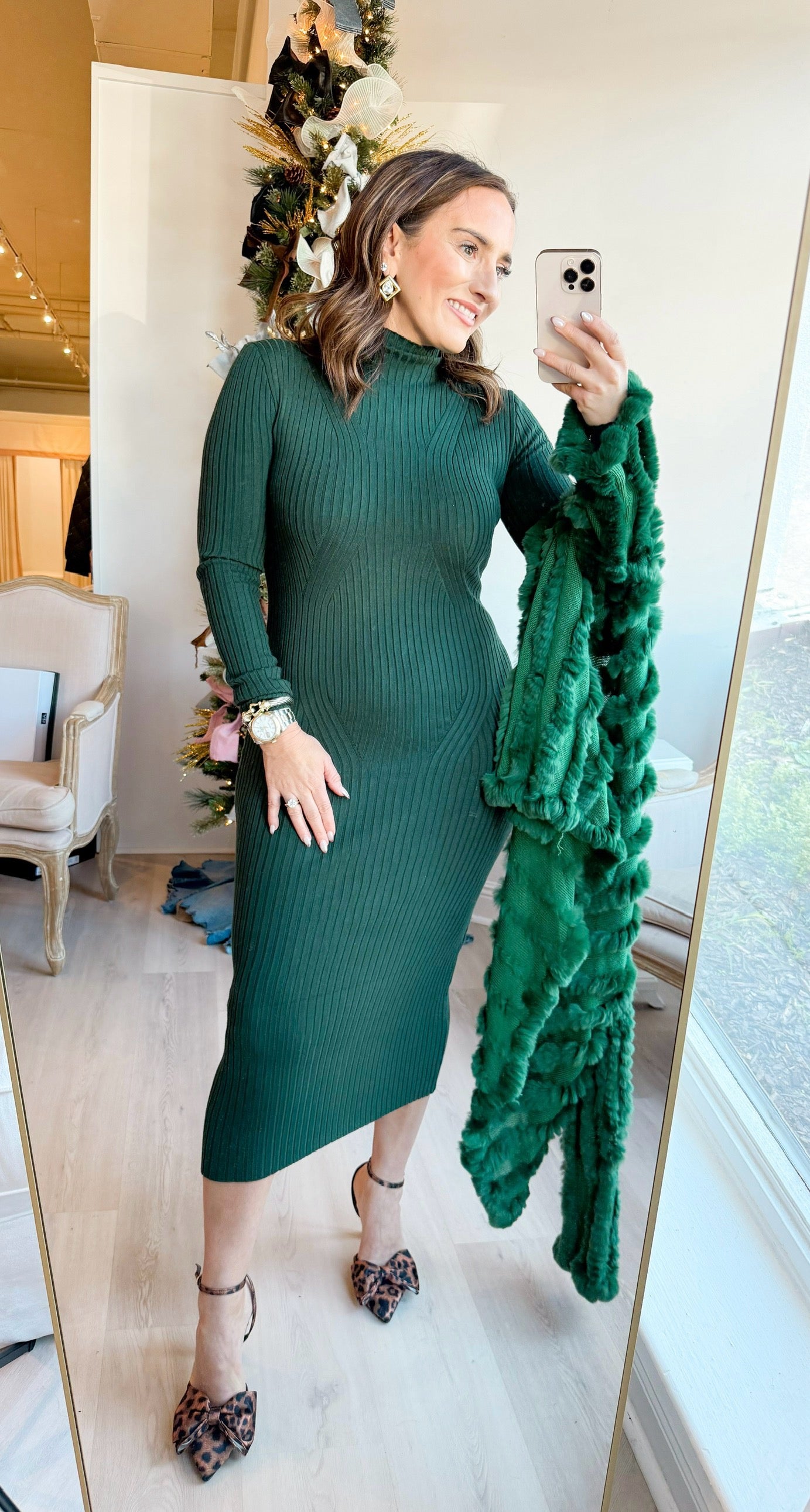 Noel Dress hunter green