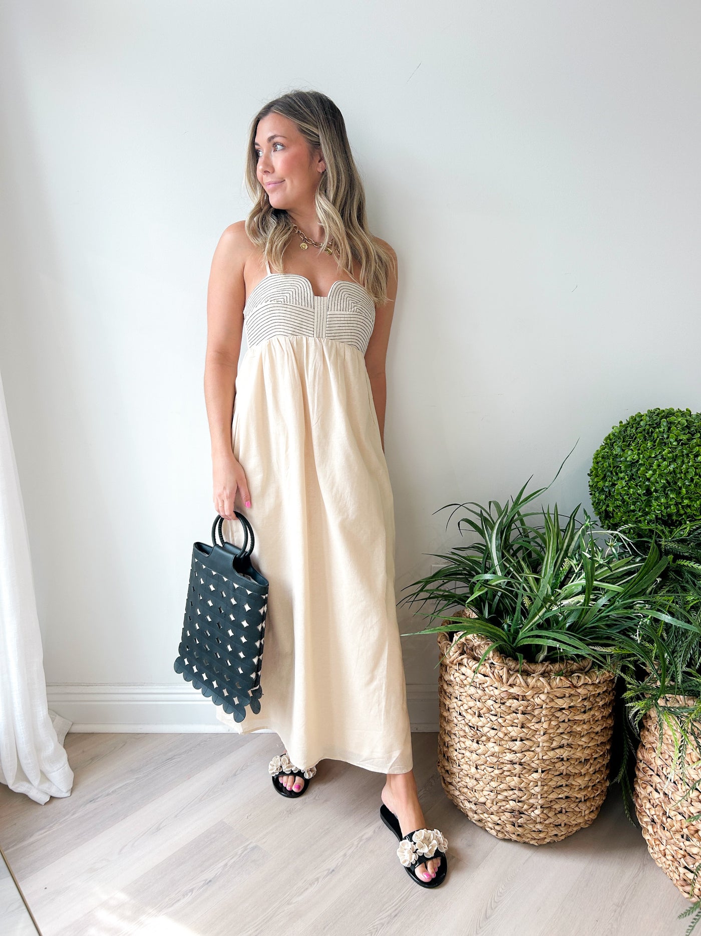 Sabrina Linen Midi Dress