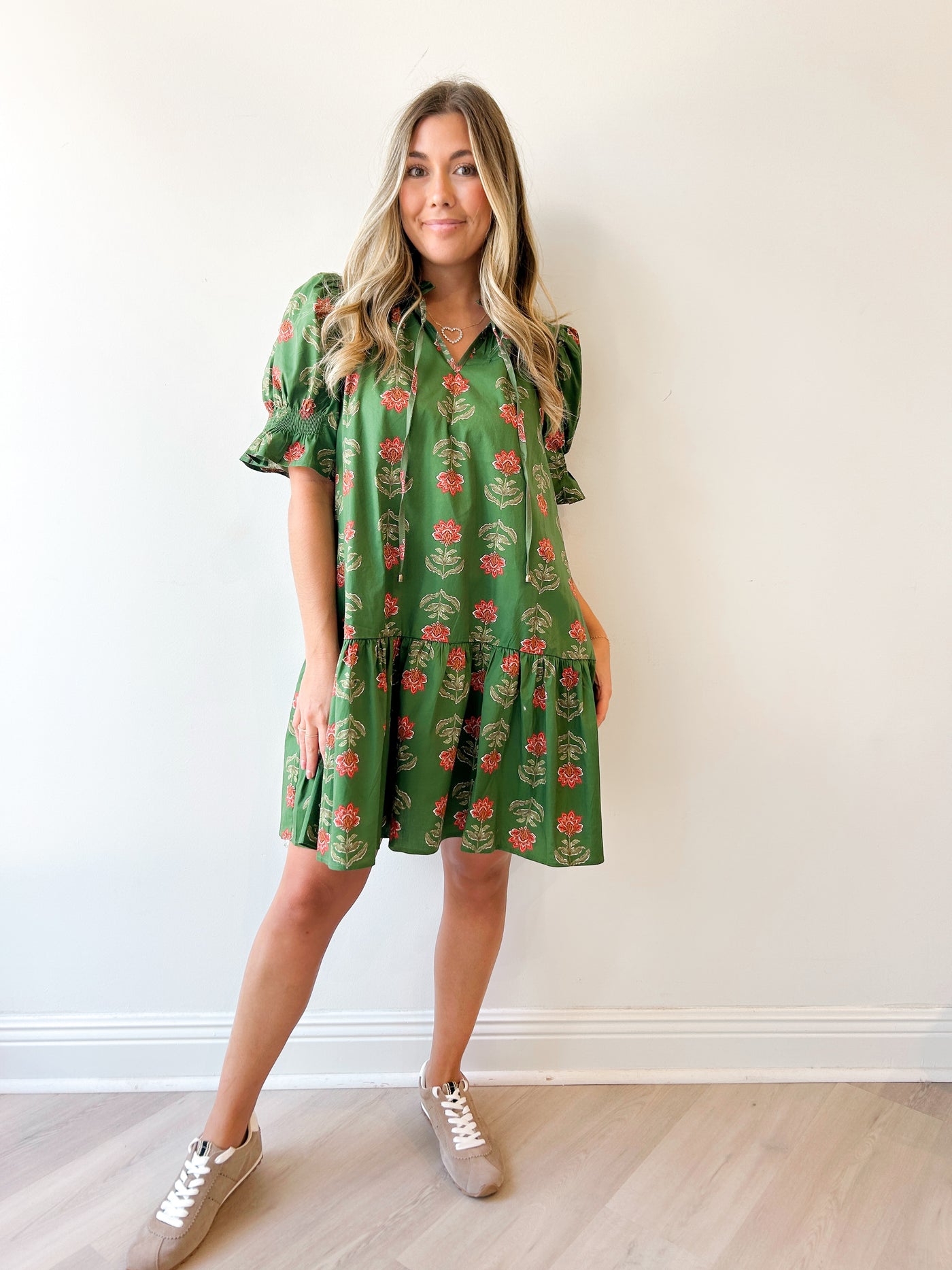Helena Puff Sleeve Mini Dress