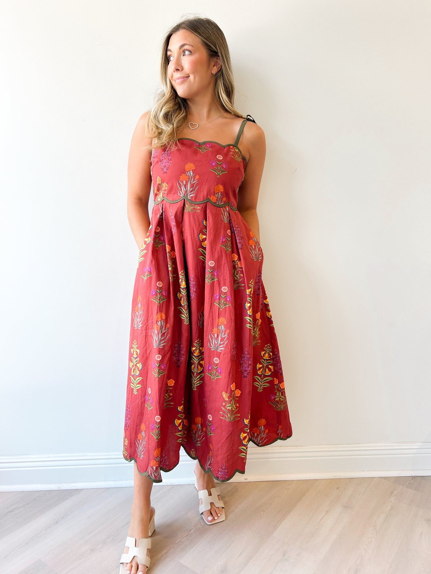 Brandi Tie Shoulder Maxi Dress