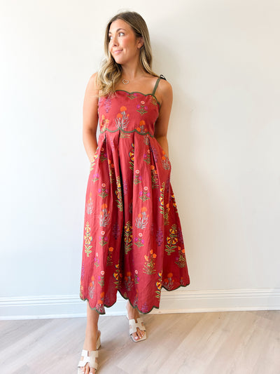 Brandi Tie Shoulder Maxi Dress