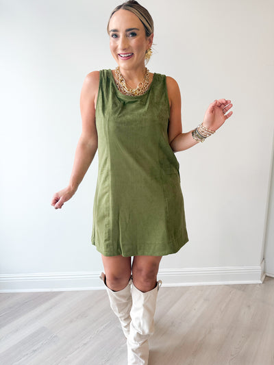 Raeyn Overall Suede Dress