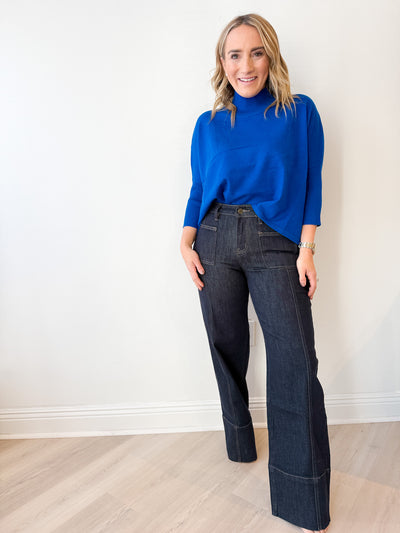 Katia Mid Rise Wide Leg Jean